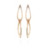 14K Goldtone Crystal Stone Link Drop Earring