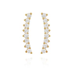 Cubic Zirconia Climber Earrings