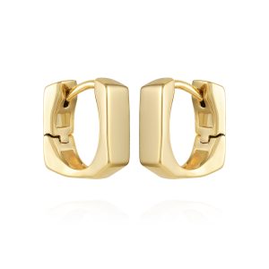 Rectangle Huggie Hoop Earrings