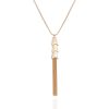 Goldtone Long Tassel Chain Necklace
