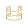 Goldtone Twisted Double Cuff Bracelet